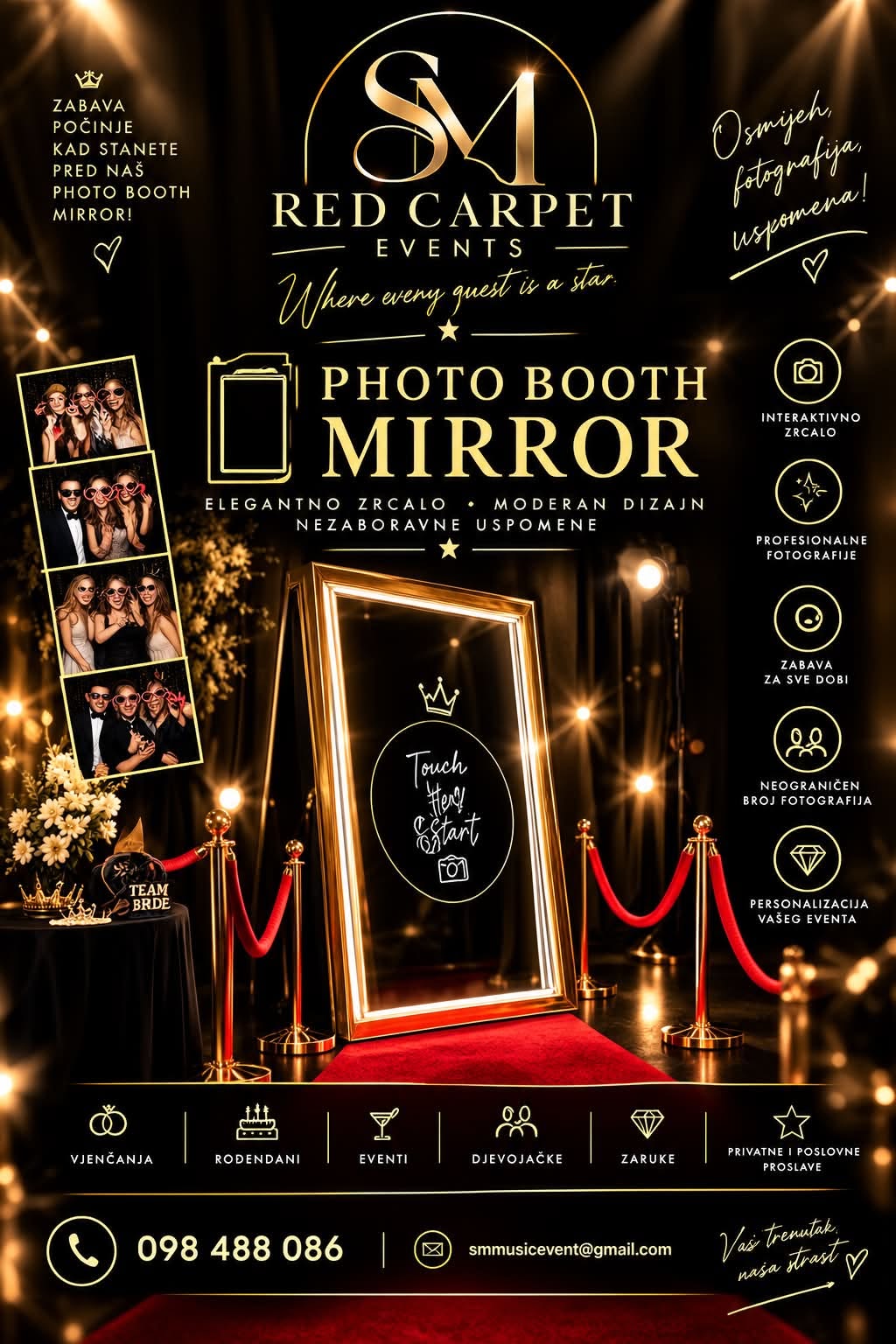 Magic Mirror Photo Booth Setup